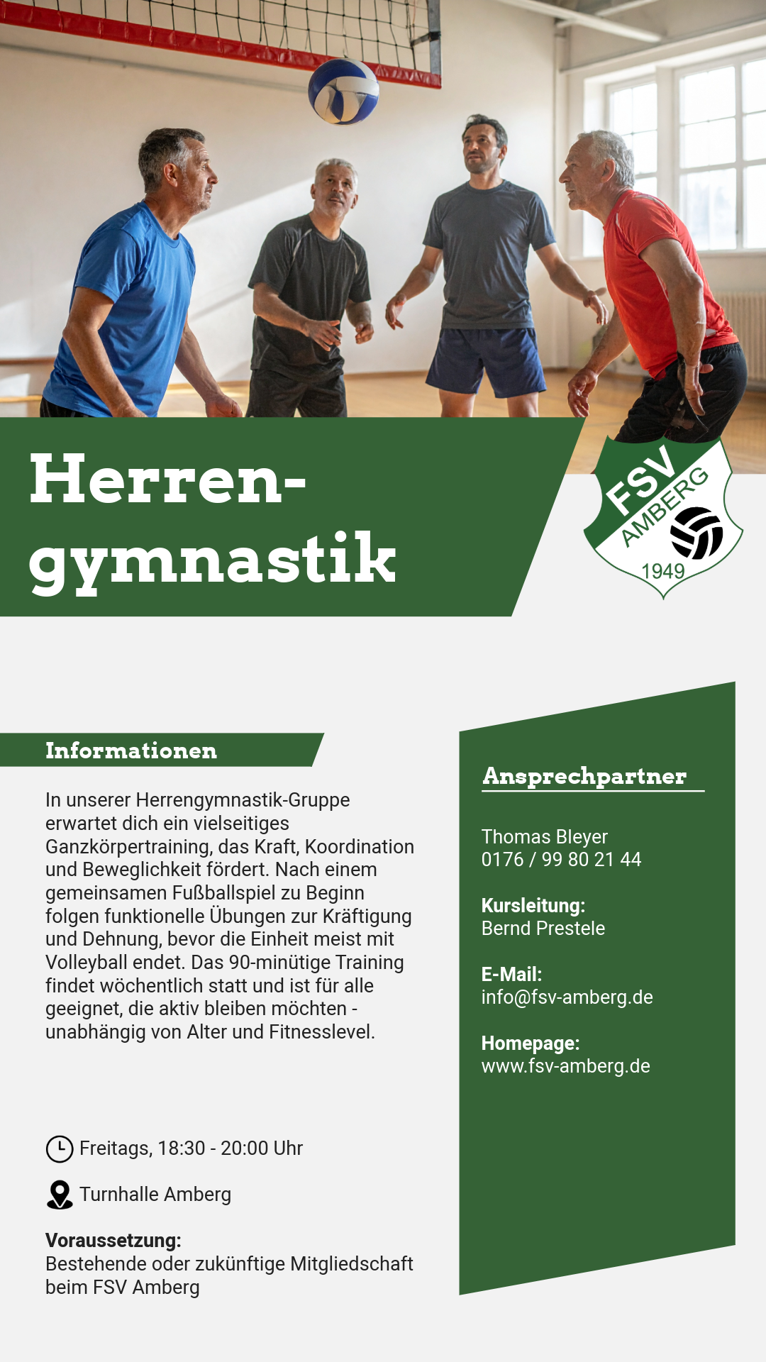 Flyer Herrengymnastik